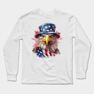 Cool American Eagle Portrait #4 Long Sleeve T-Shirt